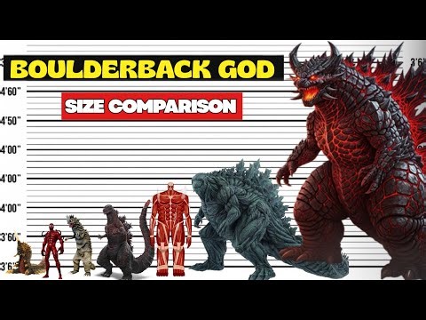 Boulderback Godzilla The Real Size of All Monsterverse 3D Comparison