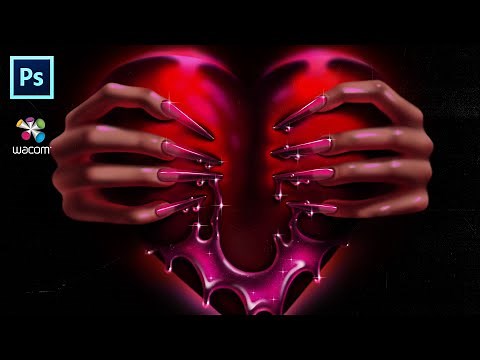 Making of - "Boy’s hearts" digital airbrush art 💔 (Adobe Photoshop, Wacom Intuos)