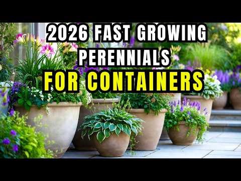 😍10 Fast Growing Perennials for Container Gardening🌿 | fill containers in ONE SEASON😱
