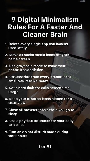 9 Digital Minimalism Rules For A Faster And Cleaner Brain