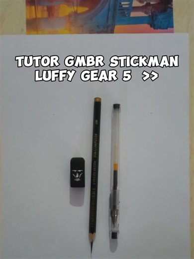 Drawing Stickman Luffy Gear 5: Step-by-Step Tutorial