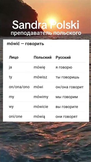 Conjugation of the verb mówić
