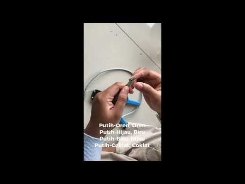 Crimping kabel LAN straight