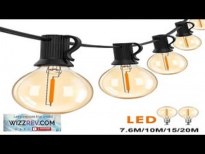 G40 Outdoor String Light Vintage Amber Glass Led Bulb Dimmable IP44 Waterproof