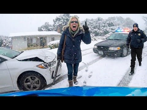 Idiots With Diesel Trucks: Ice Road Madness Caught On Camera | EXTREME Winter Driving Fails #27