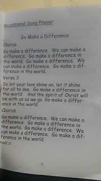 Go Make a Difference piano instrumental