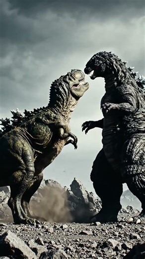 T Rex vs Godzilla fight 🙀 ☢️