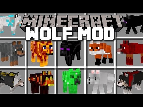 Minecraft EXTREME WOLF MOD / PLAY AND PET LOADS DIFFERENT WOLVES!! Minecraft
