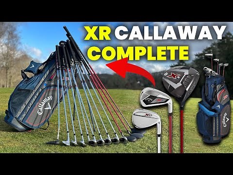 CALLAWAY XR 13 PIECE COMPLETE SET: DRIVER, FAIRWAY WOODS, HYBRIDS, IRONS, WEDGES, AND PUTTER