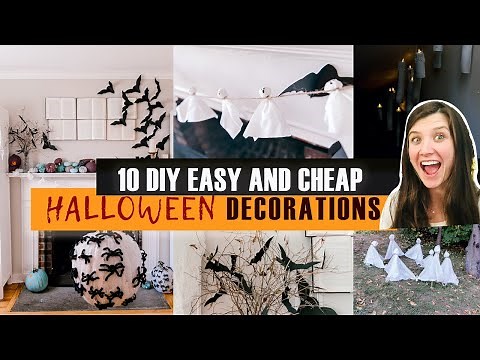 10 INEXPENSIVE AND EASY DIY HALLOWEEN DECOR IDEAS | Using materials you already have | If Only April