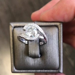 Yin meets Yang for this weeks #WakeupWednesday and #DailyDiamonds we feature this elegant engagement ring with over 3.00 carats of pure elegance set in 18k white gold. Stunning sophistication and classic timeless design. We can design something like this for you in our gallery along with an exclusive inventory of custom engagement and wedding bands to choose from. We also offer custom design services to suit the wants and needs of every individual. The sky is the limit! For more information plea