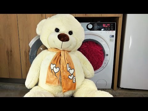 Experiment - Teddy Bear and a Pillow- in a Washing Machine