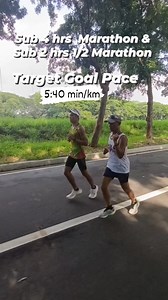 6.4K views · 1.2K reactions | Running Goal pace for Sub 4 hr Marathon and Sub 2 hr 1/2 marathon 5:40 min/km Marathon: 3:59:06 1/2 marathon: 1:59:33 Roger Bonita #tips #motivation #running | Welfredo Piano | Facebook