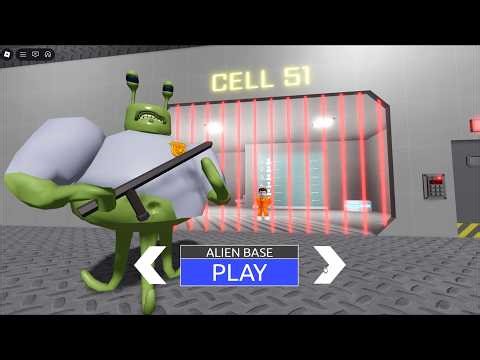 ALIEN BASE BARRY PRISON RUN Obby! EASY MODE - Roblox