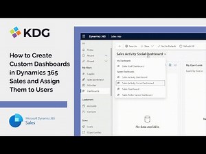 How to Create Custom Dashboards in Dynamics 365 Sales and Assign Them to Users