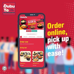 Skip the queue. Just Click & Collect! You can now order DubuYo meals at your convenience! Don't forget to enter promo code DUBUYORM5 to enjoy RM5 OFF on your order! Order now at: https://order.dubuyo.com/ Terms and conditions apply. #DubuYo #KoreanFood #urbankoreanfood #seoulawesome #clickandcollect | DubuYo