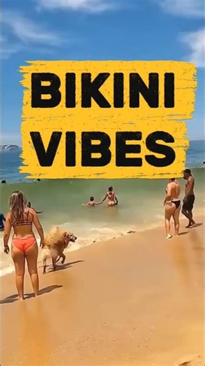 Copacabana beach #shorts #beach #vibesbeach #brazil #brazilbeach #bikinivibes #bikini #viralvideo