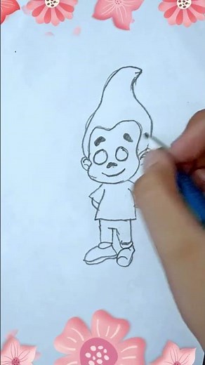 How to draw cartoon characters easy #shorts