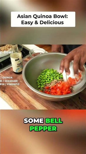 Easy Asian Quinoa Bowl Recipe: Quick & Healthy Meal #shorts