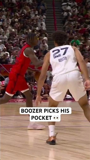 Cameron Boozer picks up Caleb Wilson full court, picks a pocket and takes it himself for the jam