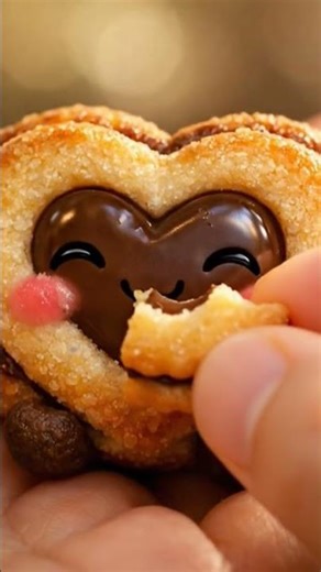 Little Hearts Chocolate Cream 🥺🍫 | Ultra Cute Kawaii Food Art #shorts