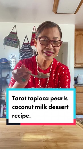 Cambodian Taro Tapioca Pearls with Coconut Milk
