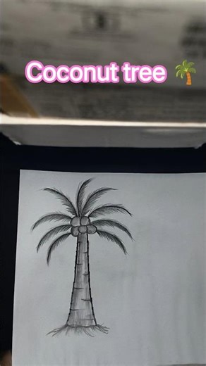 How to draw coconut tree step by step ||#artist #shorts #art #drawing #tutorial