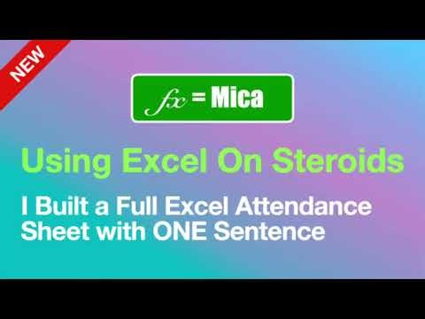 I Built a Full Excel Attendance Sheet with ONE Sentence