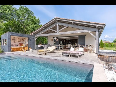 Maison plain-pied avec piscine et vue - Castillonnès