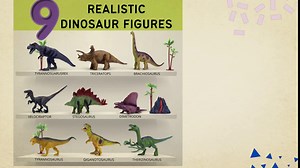 Dinosaur Toy Play Kit - Dinosaur Toys for Kids 3-5 with Storage Box and Mat - Perfect Dinosaur Toys for Kids 5-7 - Great Dinosaur Gift for Boys & Girls - Includes 9 Dinosaurs With Trees & Volcano