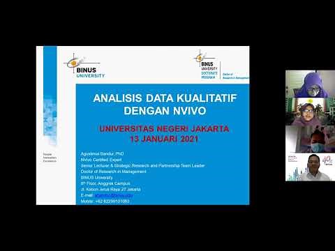 Pelatihan Analisis Data Kualitatif dengan NViVo dengan Bapak Agustinus Bandur, PhD