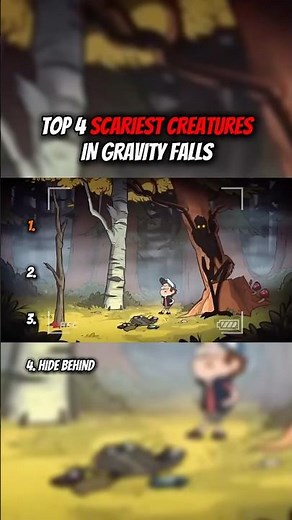 Ranking Top 4 SCARIEST Gravity Falls Monsters #gravityfalls