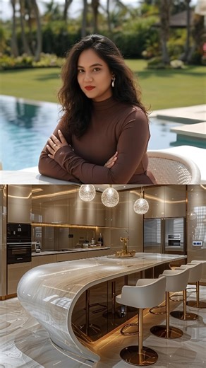 Arteo by Spandana on Instagram: "Kitchen area by @spandanapb Where Form Meets Purpose This kitchen by Spandana for Arteo is a vision of modern luxury where the kitchen becomes an experience. The kitchen flows with sculpted marble curves warm lighting and refined finishes. Every kitchen detail is designed to balance elegance function and comfort. This kitchen invites connection creativity and everyday rituals with grace. The kitchen reflects calm sophistication through seamless surfaces and golde