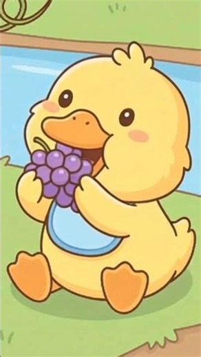 Cutest Baby Duck Tries Grapes! 🦆🍇 #viralvideo #funny