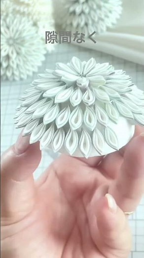 【つまみ細工】大きめの半くすお花の作り方🌸【剣つまみ】【二重剣つまみ】