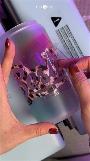 Level up your gift game: Custom "Bestie" Frosted Glass 🥤