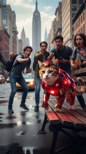 iron cat 🐈💥#cat #alien #animation