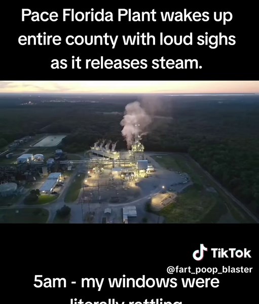 what a wild morning it was to be woken up to this sound. #florida #powerplant #steam #mystery #booming