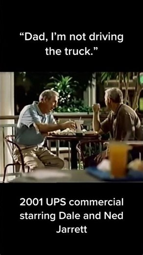 UPS Commercial Starring Ned and Dale Jarrett #nascar #commercial #fyp #nascardrivers #nascardriver