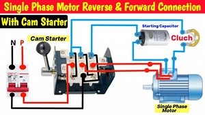 2.8K views · 143 reactions | Cam Starter Wiring Connection With Single Phase Motor Reverse and Forward Connection | Mian Electric | Facebook
