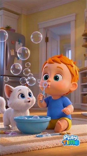 Pop the Bubble! 🫧 | Baby Fun with Soap Bubbles | Baby Cartoon #shorts #kidssongs