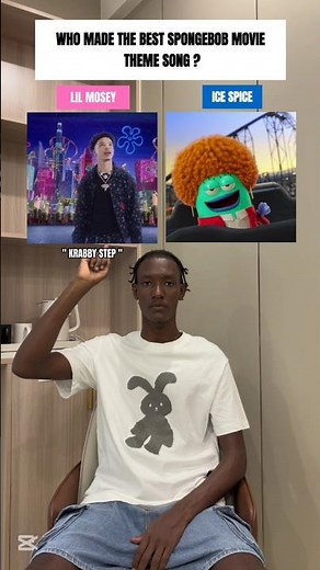 WHO MADE THE BEST SPONGEBOB MOVIE THEME SONG ? LIL MOSEY " KRABBY STEP " #shorts #spongebob #cartoon