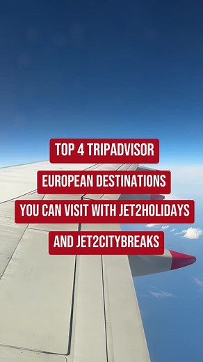 Part two! These are the TOP destinations on TripAdvisor's list for 2024 that you can book through Jet2holidays and Jet2CityBreaks! #Barcelona #Crete #Paris #Rome #TopDestinations #WhereToTravel #Travel2024 #FYP