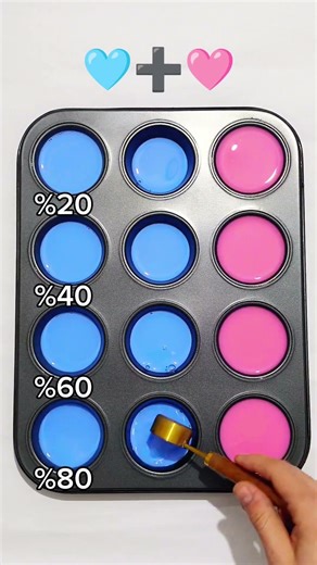 Baby Blue + Baby Pink Satisfying Color Mixing 🩵🩷 #arttherapy #artcolor #colorscope