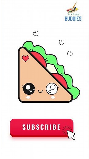 Cute Sandwich Drawing 🥪💖 | Easy Kawaii Art #Shorts #CuteDrawing #KidsArt
