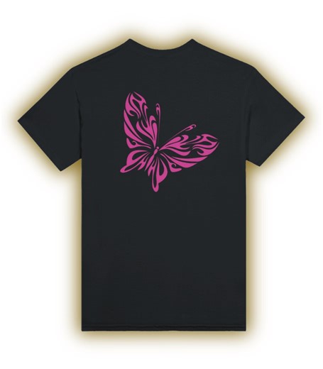 Pink Butterfly Tribal Shirt – Grunge Fairycore Style, Coquette Aesthetic, Vintage 90s/00s Look, Retro Graphic T-shirt - Etsy