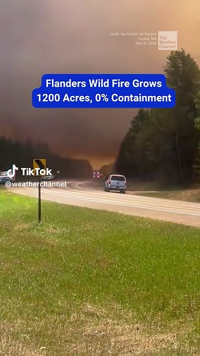 The fast-moving Flanders Fire in northern Crow Wing County, Minnesota has expanded to nearly 2,100 acres with 0% containment under extreme fire weather conditions. Mandatory evacuations remain in effect for areas south of County Road 11 and east of East Horseshoe Lake Road. An emergency shelter has been established at the Crosslake Community Center, and Governor Walz has mobilized the Minnesota National Guard to assist first responders.