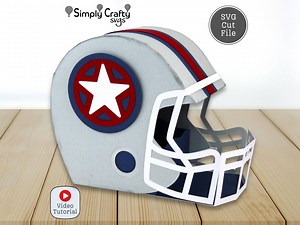 Football Helmet SVG. DIY 3D Football Helmet Gift Box SVG. Football Helmet Papercraft. Paper Football Helmet Box. Football Box Template. - Etsy
