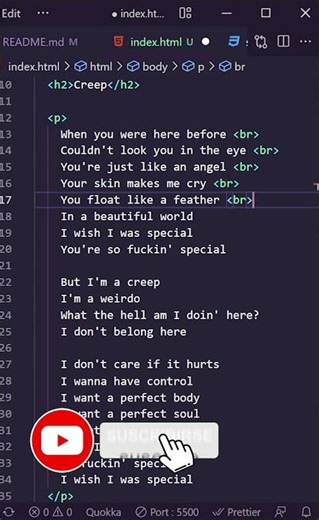 APRENDE a insertar texto con PREformato en HTML 💪 [HTML desde cero] #Shorts - 37