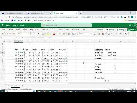 Getting Historical Stock Prices in Excel 365